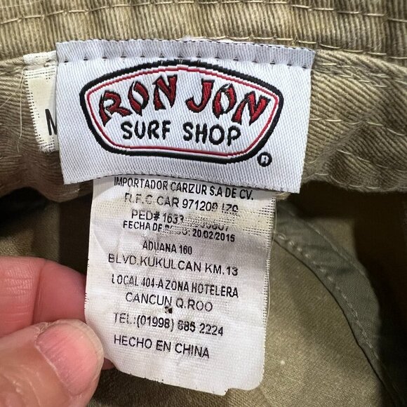 Ron Jon Surf Shop Grand Turk Bucket Hat Olive Green Embroidered Logo M/L - EUC - Picture 5 of 9